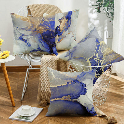 Modern marble texture Throw Pillow Covers Gold Pillow Covers,Decorative Cushion Covers for Sofa