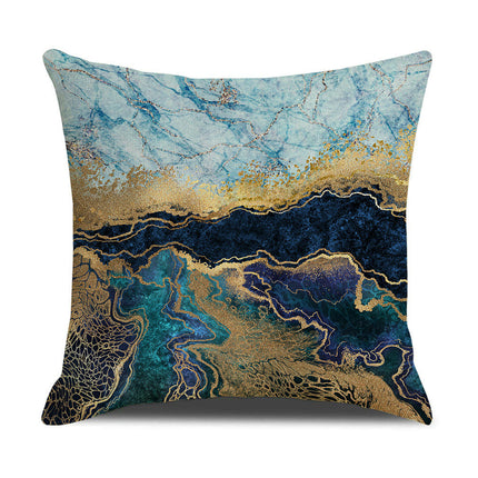 Modern marble texture Throw Pillow Covers Gold Pillow Covers,Decorative Cushion Covers for Sofa