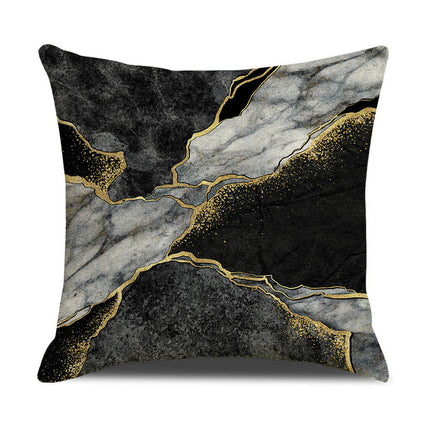 Modern marble texture Throw Pillow Covers Gold Pillow Covers,Decorative Cushion Covers for Sofa