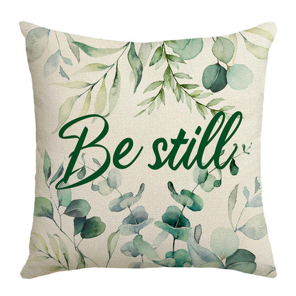 Green Leaf Throw Pillow Covers Farmhouse Pillow Cushion Cases Home Decor Square Pillow Case