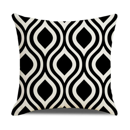 Throw Pillow Covers Decorative Geometric Pillow Covers Modern Pattern Linen Square Cushion Cases for Home