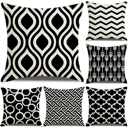 Throw Pillow Covers Decorative Geometric Pillow Covers Modern Pattern Linen Square Cushion Cases for Home