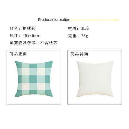 Throw Pillow Covers Decorative Geometric Pillow Covers Modern Pattern Linen Square Cushion Cases for Home