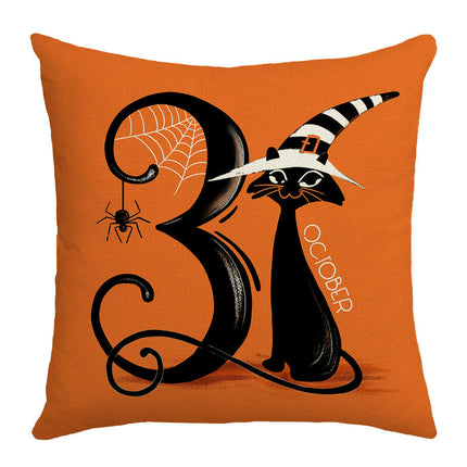 Throw Pillow Covers Decorative Halloween Pillow Covers Pumpkin Square Cushion Cases for Home