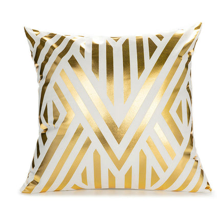 Home Decorative Throw Pillow Covers Gold Pillow Covers Geometric Square Cushion Covers For Sofa