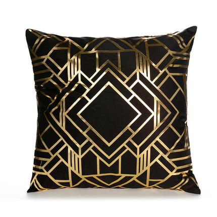 Home Decorative Throw Pillow Covers Gold Pillow Covers Geometric Square Cushion Covers For Sofa