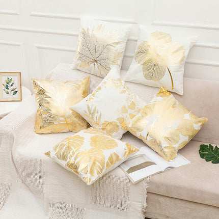 Home Decorative Throw Pillow Covers Gold Pillow Covers Geometric Square Cushion Covers For Sofa