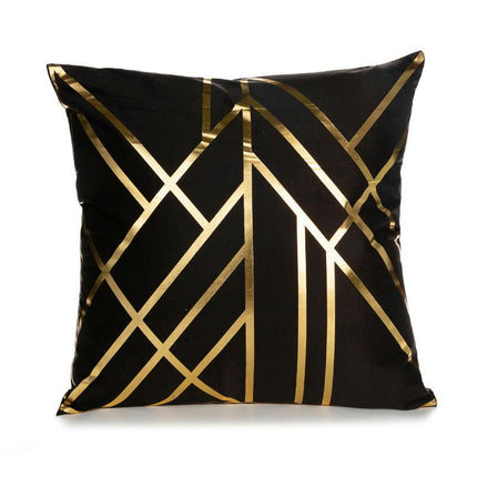 Home Decorative Throw Pillow Covers Gold Pillow Covers Geometric Square Cushion Covers For Sofa