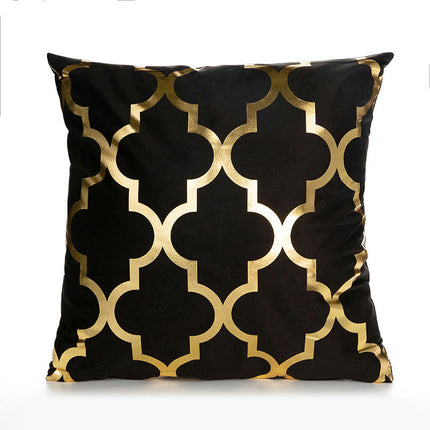 Home Decorative Throw Pillow Covers Gold Pillow Covers Geometric Square Cushion Covers For Sofa