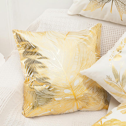 Home Decorative Throw Pillow Covers Gold Pillow Covers Geometric Square Cushion Covers For Sofa