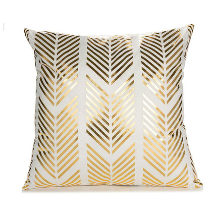 Home Decorative Throw Pillow Covers Gold Pillow Covers Geometric Square Cushion Covers For Sofa