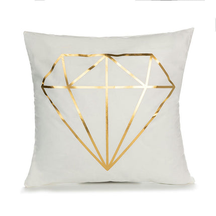 Home Decorative Throw Pillow Covers Gold Pillow Covers Geometric Square Cushion Covers For Sofa