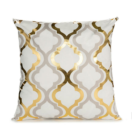 Home Decorative Throw Pillow Covers Gold Pillow Covers Geometric Square Cushion Covers For Sofa