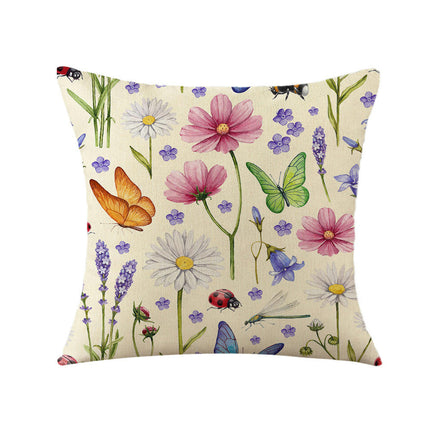 Throw Pillow Covers with Flowers Farmhouse Floral Pillow Cushion Cases Decorative Pillowcases Home Decor