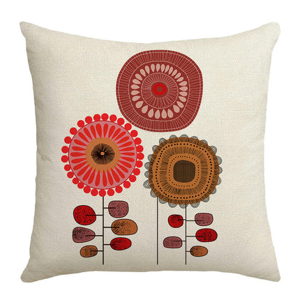 Abstract Flowers Throw Pillow Covers Farmhouse Pillow Cushion Cases Decorative Pillowcases For Home Decor