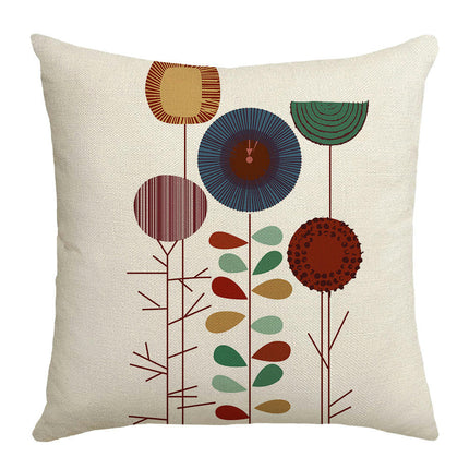 Abstract Flowers Throw Pillow Covers Farmhouse Pillow Cushion Cases Decorative Pillowcases For Home Decor