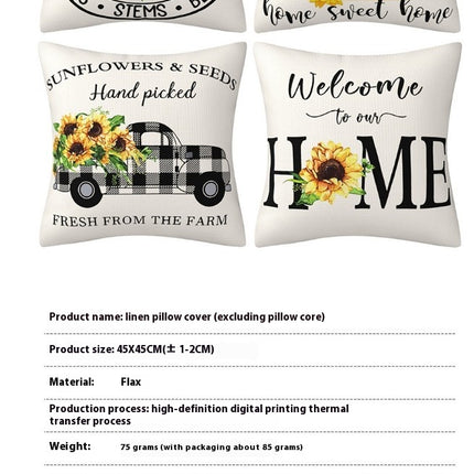 Throw Pillow Covers,Soft Flowers Pillow Covers Decorative Pillow Cases, Square Floral Cushion Covers