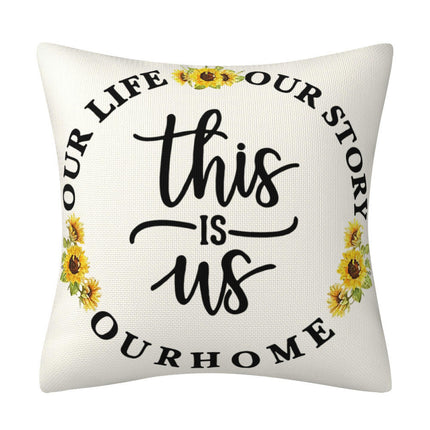 Throw Pillow Covers,Soft Flowers Pillow Covers Decorative Pillowcases Sunflower Floral Pillow Cases