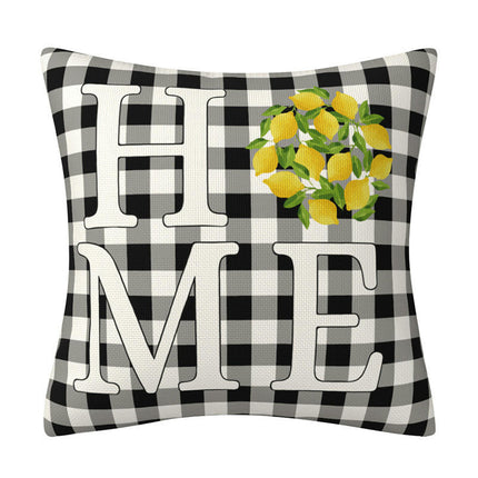 Lemon Throw Pillow Covers Decorative Pillowcases Summer Pillow Cover Outdoor Cushion Cases for Couch Sofa-B1