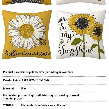 Decorations Pillows Covers Sunflower Throw Cushion Covers Lumbar Pillow Cases for Couch Sunflower Decor