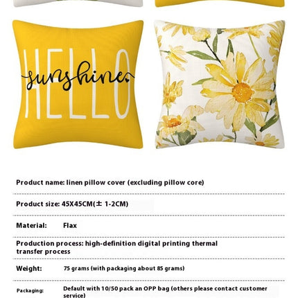 Flower Pillow Covers Throw Pillow Covers for Sofa Couch Bench Bed Patio Farmhouse Home Decor