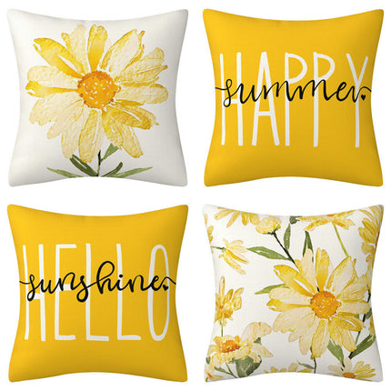 Flower Pillow Covers Throw Pillow Covers for Sofa Couch Bench Bed Patio Farmhouse Home Decor