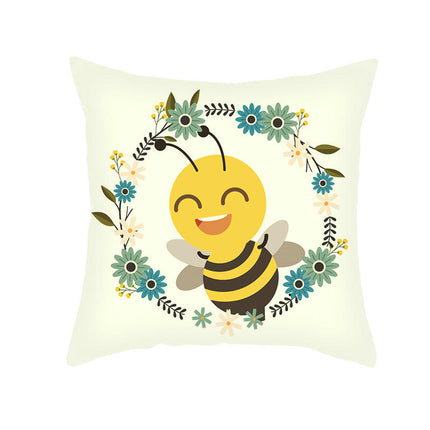 Bees Pillow Cover,Decorative Throw Pillow Case Bee Outdoor Indoor Square Cushion Covers for Home Sofa Couch