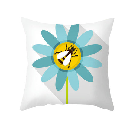 Bees Pillow Cover,Decorative Throw Pillow Case Bee Outdoor Indoor Square Cushion Covers for Home Sofa Couch