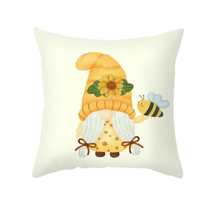 Bees Pillow Cover,Decorative Throw Pillow Case Bee Outdoor Indoor Square Cushion Covers for Home Sofa Couch