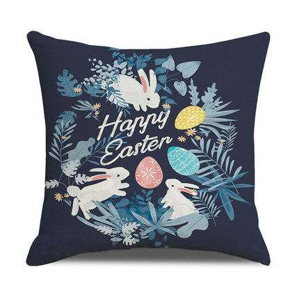 Easter Pillow Covers Happy Easter Rabbit Decorative Throw Pillow Case for Sofa Couch Bed Office Car Home Decor