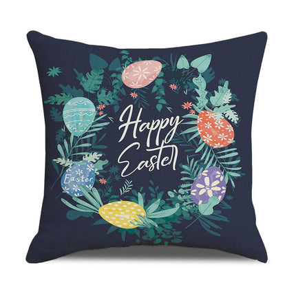 Easter Pillow Covers Happy Easter Rabbit Decorative Throw Pillow Case for Sofa Couch Bed Office Car Home Decor