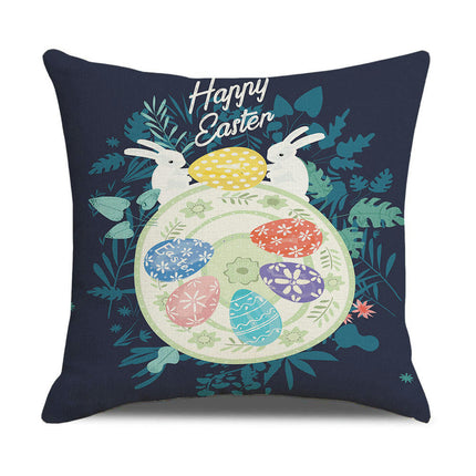 Easter Pillow Covers Happy Easter Rabbit Decorative Throw Pillow Case for Sofa Couch Bed Office Car Home Decor