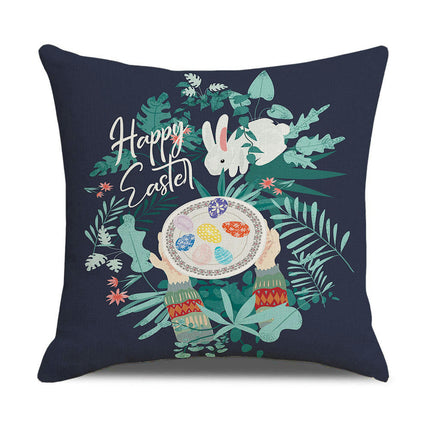 Easter Pillow Covers Happy Easter Rabbit Decorative Throw Pillow Case for Sofa Couch Bed Office Car Home Decor