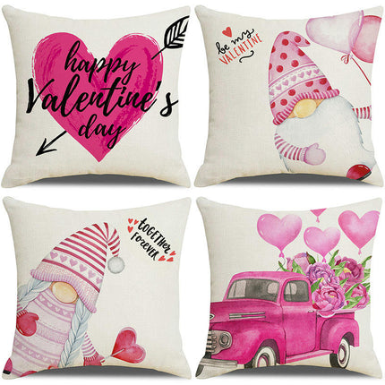 Valentines Day Pillow Covers Valentines Throw Pillowcase, Love  Heart Pillows Cushion Case for Home Decor