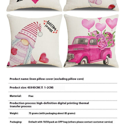 Valentines Day Pillow Covers Valentines Throw Pillowcase, Love  Heart Pillows Cushion Case for Home Decor