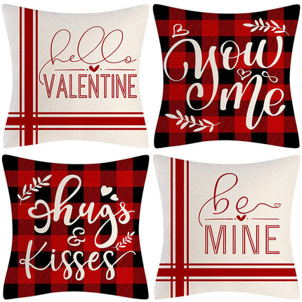 Valentines Day Pillow Covers Valentines letter Throw Pillowcase Cushion cover for Home Decor