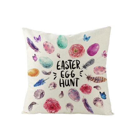 Easter Bunny Decorative Throw Pillow Covers-Pillows Cushion Case for Sofa Couch Bed Home Outdoor Car