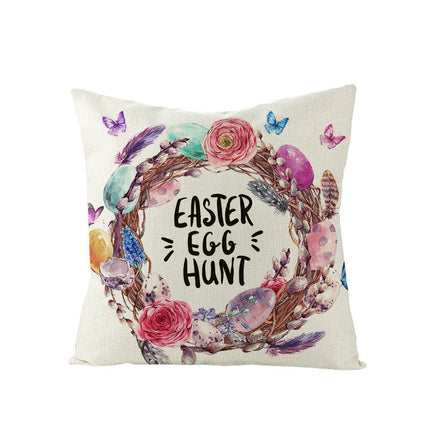 Easter Bunny Decorative Throw Pillow Covers-Pillows Cushion Case for Sofa Couch Bed Home Outdoor Car