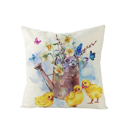 Easter Bunny Decorative Throw Pillow Covers-Pillows Cushion Case for Sofa Couch Bed Home Outdoor Car