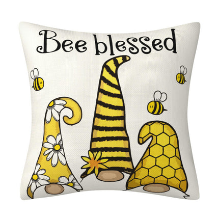 Outdoor Waterproof Throw Pillow Covers Bee Pillows Cover Decorative for Home Garden Sofa Couch