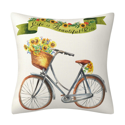 Outdoor Throw Pillow Covers Sunflower Flower Pillowcase Decorative for Home Garden Sofa Couch