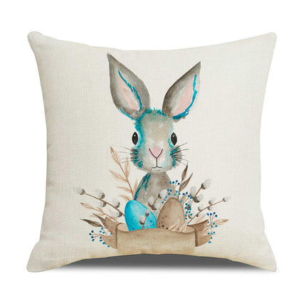 Easter Bunny Decorative Throw Pillow Covers-Eggs Pillows Cushion Case for Sofa Couch Bed Home Outdoor Car