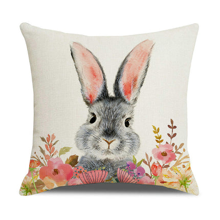 Easter Bunny Decorative Throw Pillow Covers-Eggs Pillows Cushion Case for Sofa Couch Bed Home Outdoor Car