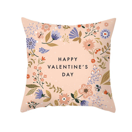 Valentine's Day Throw Pillow Cover Cushion Case, Decorative Square Pillow Case for Sofa Couch Home Decor