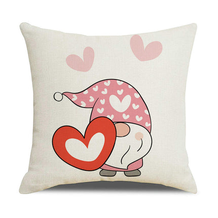 Happy Valentines Day Pillow Covers Love Heart Throw Pillow Covers Home Outdoor Sofa Couch Cushion Covers