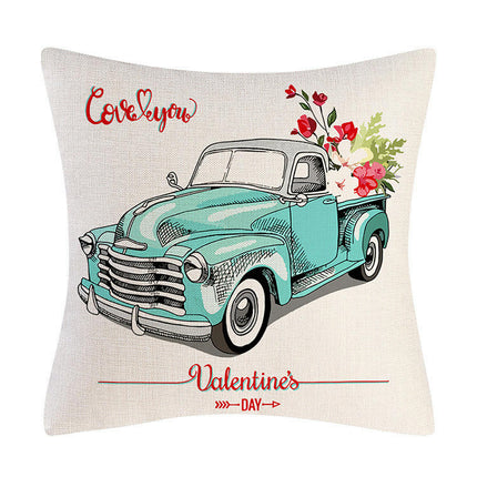 Heart Valentine's Day Throw Pillowcase Home Decorations Cushion Cover Valentines Pillow Covers for Sofa