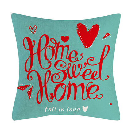 Heart Valentine's Day Throw Pillowcase Home Decorations Cushion Cover Valentines Pillow Covers for Sofa