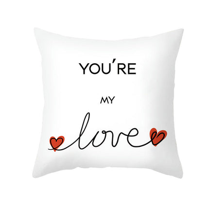 Love Throw Pillows Valentines Day Pillow Cover Heart Cushion Covers Valentines Day Decor for Home