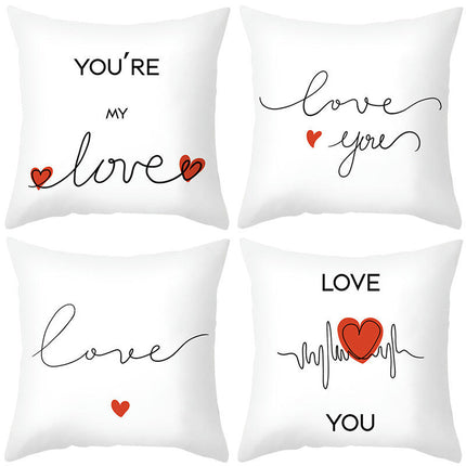 Love Throw Pillows Valentines Day Pillow Cover Heart Cushion Covers Valentines Day Decor for Home