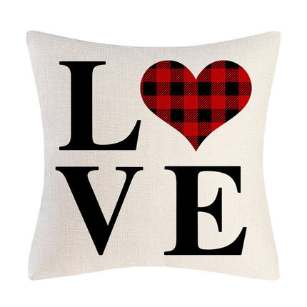 Heart Cushion Covers Love Square Throw Pillows Valentines Day Pillow Cover Valentines Day Decor for Home